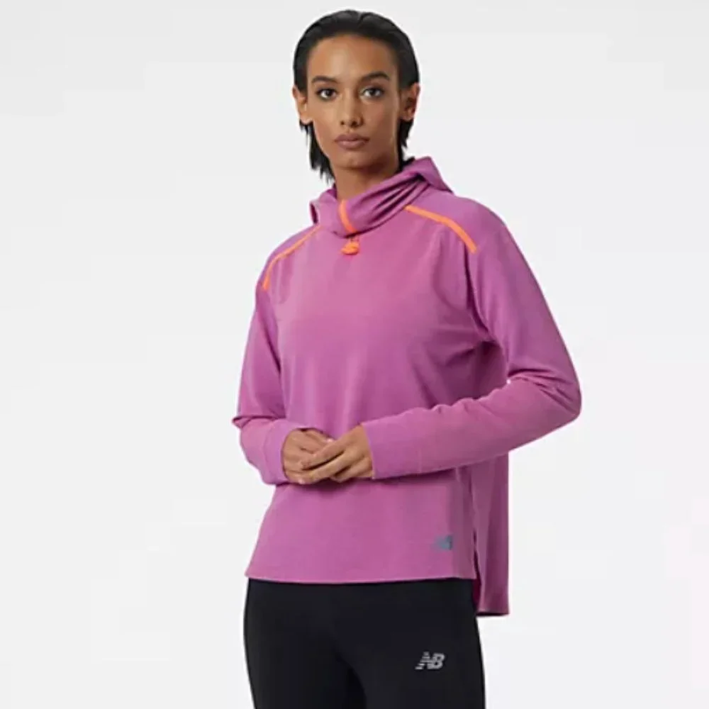 NEW BALANCE Q Speed Shift Hoodie Womens Magenta various sizes NEW - Picture 1 of 5